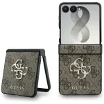 GUESS Big 4G Logo kietas dėklas, skirtas Samsung Galaxy Z Flip4 - rudas