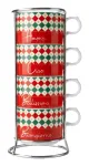 Bialetti 4 Cappuccio Tricolore puodinis pieno plaktuvas, 160 ml, su rankine plaktuvu, Italijos trispalve