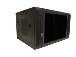DSIT DS6606ZP-DOUBLE 6U pasukamas sieninis tinklo spintelis su stiklo durimis, 600x450x370 mm, juodas