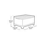 Keter Scandi Storage Table &ndash; sodo staliukas su 120 l talpa, pilkas