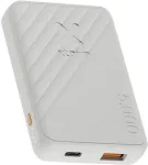 Xtorm Go2 serijos ne&scaron;iojamasis įkroviklis 5000 mAh 12W USB-C ir USB-A pelenų baltos spalvos XG2050