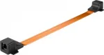 WENTRONIC Goobay RJ45 lango praėjimo kabelis Ultra-Slim 0,25 m, plok&scaron;čias, Gigabit Ethernet, permatomas/baltas 71411
