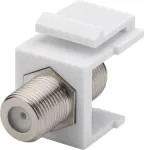 Wentronic Goobay Keystone modulis SAT/Antenai F-Female į F-Female sujungiklis baltas 79474