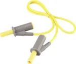 VOLTCRAFT Itin lankstus saugos matavimo laidas 4 mm lamelinis ki&scaron;tukas - 4 mm lamelinis ki&scaron;tukas 0,5 m geltonas MSB-501 10 A VC-8063450