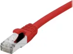EXERTIS CONNECT Cat 6A S/FTP komutacinis kabelis, raudonas, 0,5 m, plonas snagless apsauginis antgalis 858467