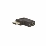E+P CC377 USB-C kampinis adapteris 270&deg; U-formos USB-C vyri&scaron;kas į USB-C moteri&scaron;ką 10Gbps 100W PD 4K60Hz juodas