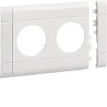 Hager GB100209016 dengiamoji plok&scaron;tė 2 vietų ki&scaron;tukiniams lizdams BRH kanalams, traffic white (RAL 9016)