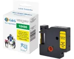 G&G poliamidinė etikečių juosta 12 mm x 3,5 m geltona/juoda, skirta Dymo Rhino RL-D-Ny-18490-BK/YE-12MM*3.5M