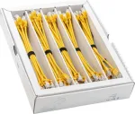 Wirewin SLIM-LS-K6A 0,15 m geltonas Cat6a U/FTP plonas Ethernet tinklo kabelis, 50 vnt. paketas