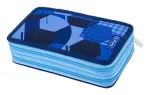 HERLITZ Blue Goal dviejų skyrių penalas, 23 dalių, 2 skyriai, užtrauktukas, spalvotas vidus 400205859