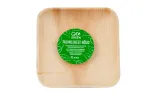 GoGreen Areca Palmės Lapų Lėk&scaron;tės 15x15 cm Kvadratinės 10 vnt. Rinkinys Natūralios Vienkartinės