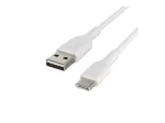 USB-C į USB-A laidas PVC 15 cm Baltas