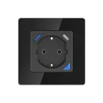 Sieninis ki&scaron;tukinių lizdų rinkinys Extralink Smart Life Pro 230V su 1x USB-A ir 1x USB-C