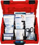 Pirmosios pagalbos rinkinys Bosch 1600A02X2R &ndash; DIN standartą atitinkantis komplektas L-BOXX 102 dėkle, raudonas