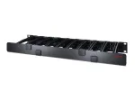 APC AR8612 horizontalus kabelių tvarkytuvas, vienpusis su dangteliu, 1U, 150 mm (6") gylio, juodas