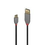 Lindy 0,5 m USB 2.0 A tipo į C tipo laidas, Anthra Line