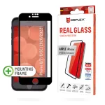 Apsauginis stiklas Displex Apple iPhone 6/7/8/SE (2020/2022) pilnas dangtelis su EASY-ON&reg; Eco rėmeliu