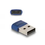 DeLOCK USB 2.0 adapteris USB Type-A ki&scaron;tukas į USB Type-C lizdą mėlynas