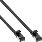 InLine Patch laidas plok&scaron;čias, U/FTP, Cat.8.1, TPE halogen-free, juodas, 1m