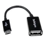 StarTech.com UUSBOTG Micro USB į USB OTG pagrindinio įrenginio adapteris, Micro-USB B ki&scaron;tukas į USB A lizdą, USB 2.0, 12,7 cm, juodas