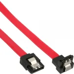 InLine SATA kabelis 150/300/600 S-ATA jungtims, 90&deg; kampinis su fiksatoriais, 0,15 m