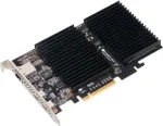 Sonnet McFiver PCIe kortelė su dviem M.2 NVMe lizdais, 10Gb eterneto prievadu ir dviem USB-C 10Gbps prievadais