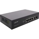 Nevaldomas jungiklis InLine PoE+ Gigabit 5 prievadai (4x PoE+) 1xSFP 1Gb/s stalinis
