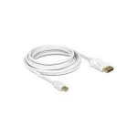 DisplayPort kabelis DeLOCK 83481 Mini DisplayPort 1 m Baltas