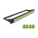 DeLOCK 43404 skydinė plok&scaron;tė 1U Skaidulinė optika LC Žalia Montavimui į stovą