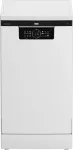BEKO BDFS26120WQ Laisvai pastatoma indaplovė, energijos klasė E, plotis 45 cm, 6 programų, inverterinis variklis, trečias stalčius, balta