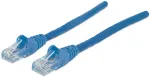 Intellinet tinklo jungiamasis laidas, Cat6A, 7,5 m, mėlynas, varinis, S/FTP, LSOH / LSZH, PVC, RJ45, auksu dengti kontaktai, su apsauga nuo užkliuvimo, su gaubtuku, viso gyvenimo garantija