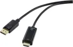 HDMI jungiamasis laidas DisplayPort ki&scaron;tukas 1.00 m Juoda RF-5179186 PVC apvalkalas