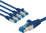 Goobay CAT 6A Patch Laidas S/FTP PiMF 5 m Mėlynas 5 vnt. rinkinys - varinis laidininkas CU (67532)