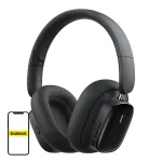 Baseus Bowie H1i Belaidės ausinės ant galvos, skambučiai/muzika, USB Type-C, Bluetooth, juodos