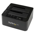 StarTech.com SDOCK2U33RE dviejų lizdų standžiųjų diskų dublikatorius / dokas, USB 3.0 / eSATA, 2,5/3,5 col. SATA III HDD/SSD