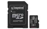 &bdquo;Kingston&ldquo; &bdquo;Industrial&ldquo; 128 GB &bdquo;microSDXC&ldquo; &bdquo;pSLC&ldquo; UHS-I atminties kortelė, 100 MB/s skaitymas, 80 MB/s ra&scaron;ymas, V30/U3, A1, C10, juoda + SD adapteris