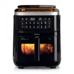 Ariete 4636 Oro gruzdintuvė su garų funkcija + Grilis, 1700W, Dehidratavimo funkcija, 10 gaminimo programų, Skaidrus krep&scaron;elis, Laikmatis, Juoda