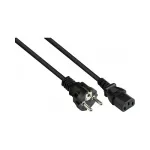 Netzkabel Schutzkontakt-Stecker Typ E+F (CEE 7/7, gerade) an C13 (gerade), schwarz, 1,00 mm&Acirc;&sup2;, 5 m, G (P0030-S050)