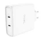 Įkroviklis TRUST Maxo 100W 2-Port USB-C GaN &mdash; 100 W, 2x USB-C, 20 V maks., AC vidaus, 2 m laidas, baltas