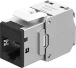 Goobay Keystone modulis RJ45 CAT 6A, STP, Slim, juodas (77943)