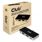 CLUB3D USB Type C 4-in-1 Hub į HDMI&trade; 4K60Hz USB Type C PD / USB Type A / Audio lizdas