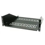 EFB-Elektronik 19 inch 3U fiksuota lentyna, gylis 450 mm, apkrova 36 kg, RAL9005 (Jet Black)