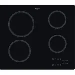 Indukcinė kaitlentė WHIRLPOOL AKT 801/NE &mdash; 4 zonos 60 cm, jutiklinis valdymas, juoda stiklo keramika