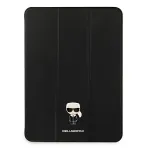 Karl Lagerfeld KLFC12OKMK Book Cover, skirta iPad Pro 12,9 inch (2021/2022) &ndash; juoda Saffiano oda, Karl Iconic