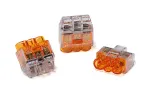 HellermannTyton HCPM-3 Push-in Wire Connector 3-Pole Transparent 1-2.5 mm&sup2; Flexible 0.5-2.5 mm&sup2; Solid