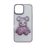 iLike Apple iPhone 11 Silicone Case Print Desire Bear Purple