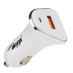 Akyga AK-CH-07 Automobilinis įkroviklis 12/24V 18W USB-A Quick Charge 3.0 5-12V / 1.5-3A Baltas