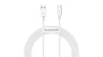 Baseus USB-A į USB-C laidas 1m Baltas 66W CATYS-02