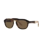GIORGIO ARMANI AR8173-595873 Vyri&scaron;ki Akiniai nuo Saulės, Havana Acetato Rėmelis, Pilki Polikarbonato Lę&scaron;iai, 52mm