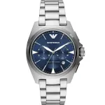 Emporio Armani Luigi vyri&scaron;kas kvarcinis laikrodis AR11411 41 mm mėlynu ciferblatu ir nerūdijančio plieno apyranke